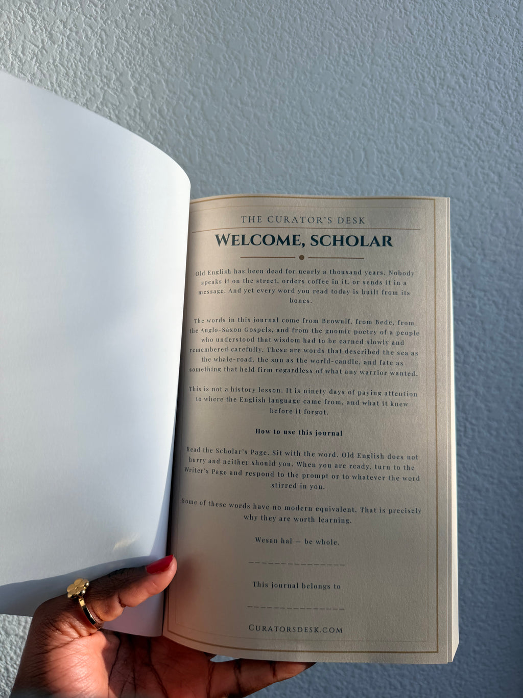 Ancient Scholar’s Old English Reflection Journal — 90-Day Anglo-Saxon Language Study