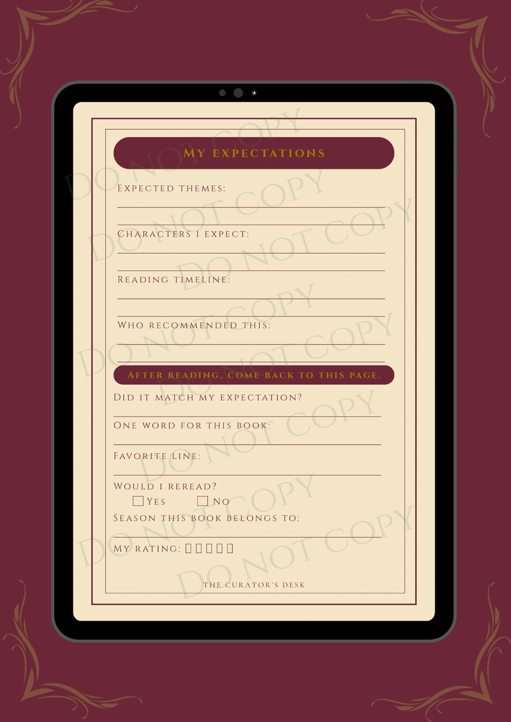Autumn TBR Journal