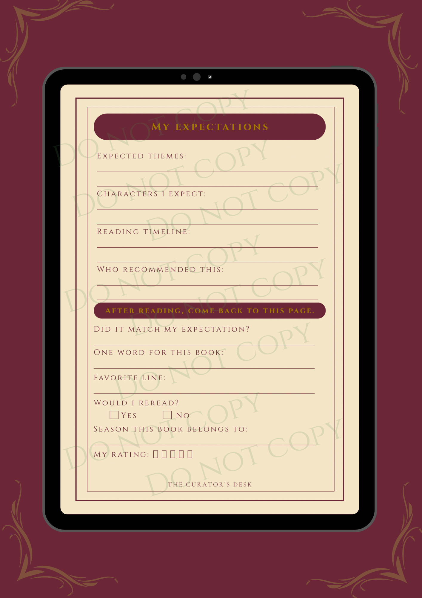 Autumn TBR Journal