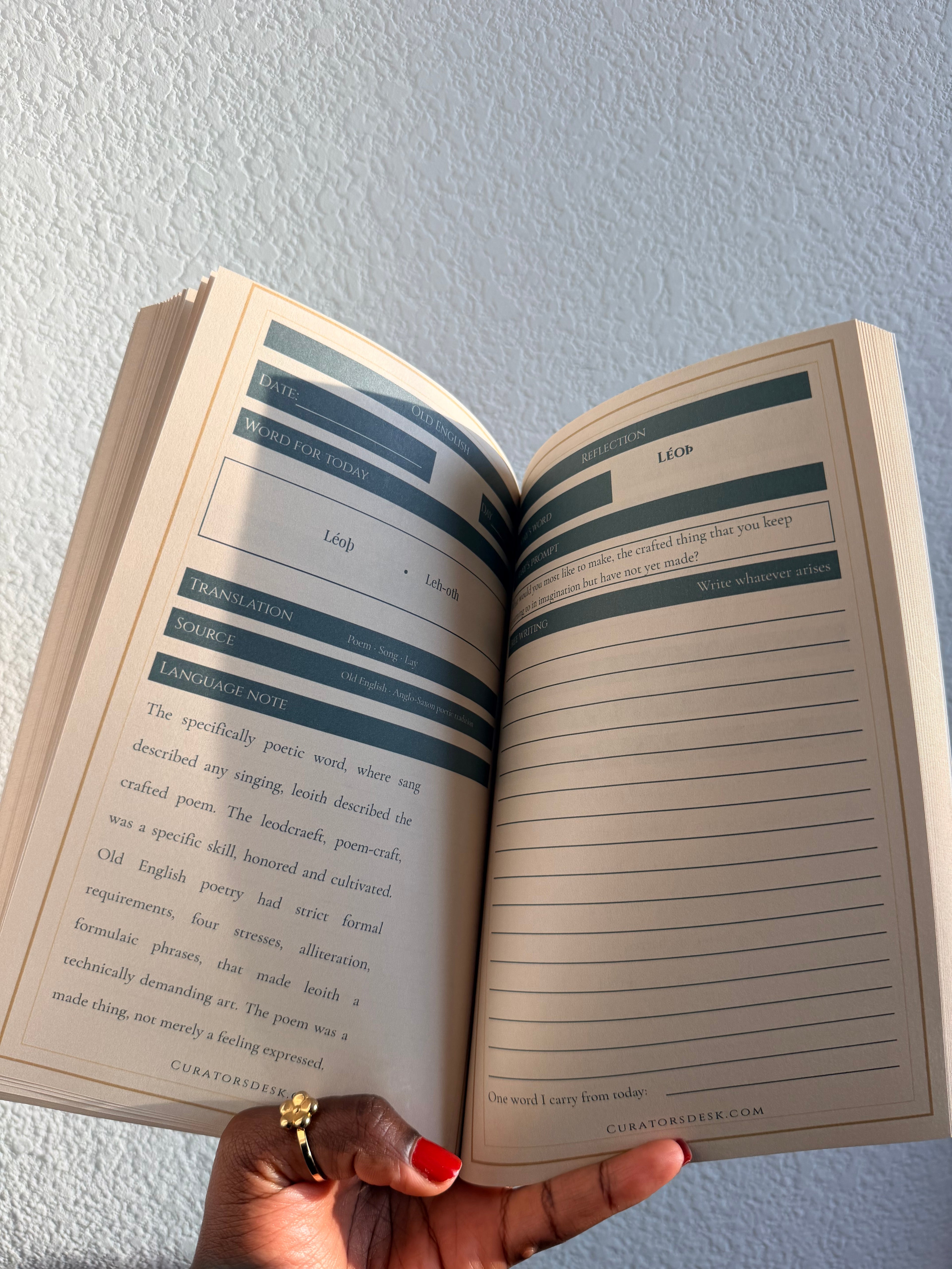 Ancient Scholar’s Old English Reflection Journal — 90-Day Anglo-Saxon Language Study