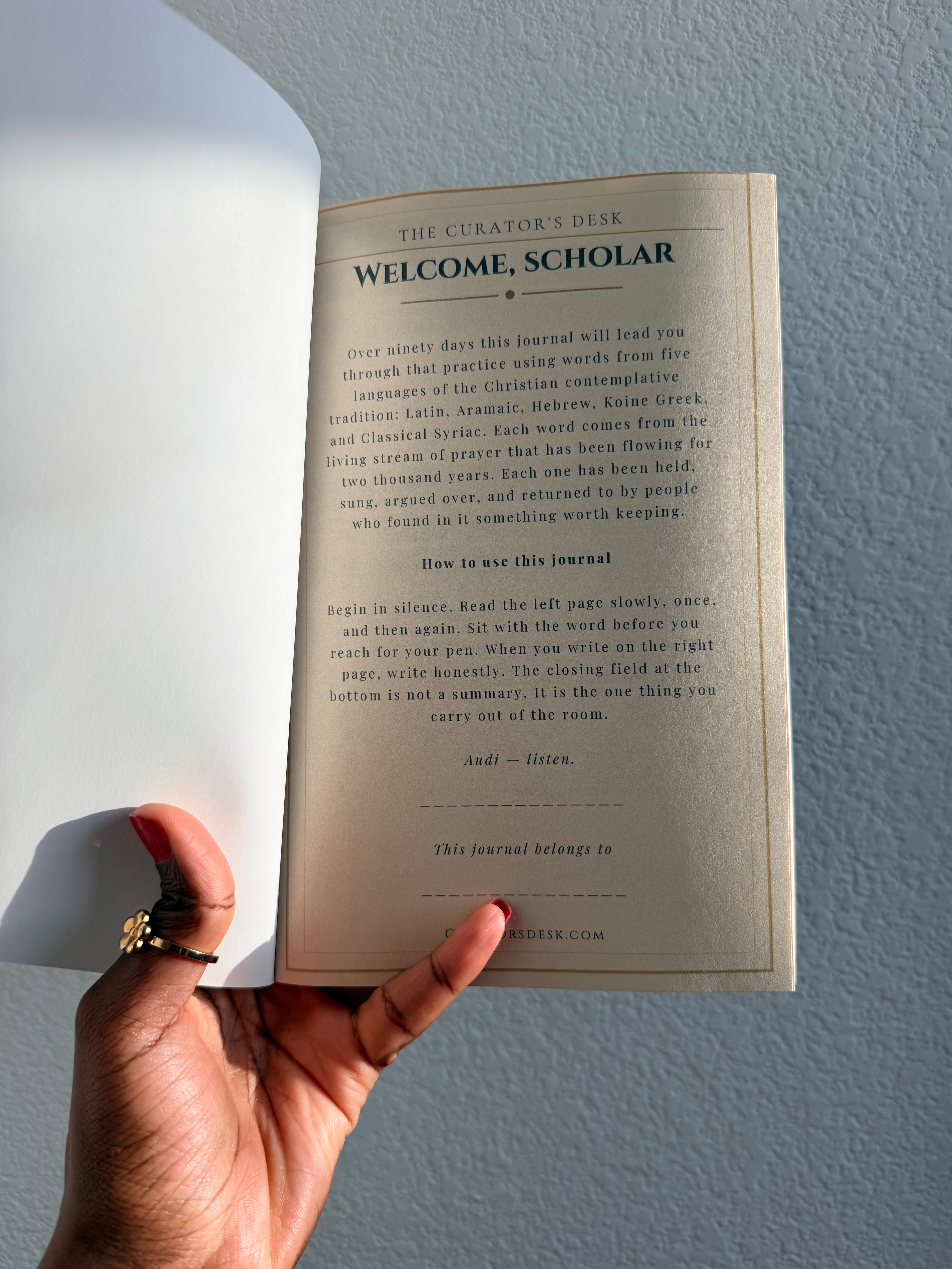 Contemplative Scholar’s Journal — 90-Day Lectio Divina Practice Across Five Ancient Languages