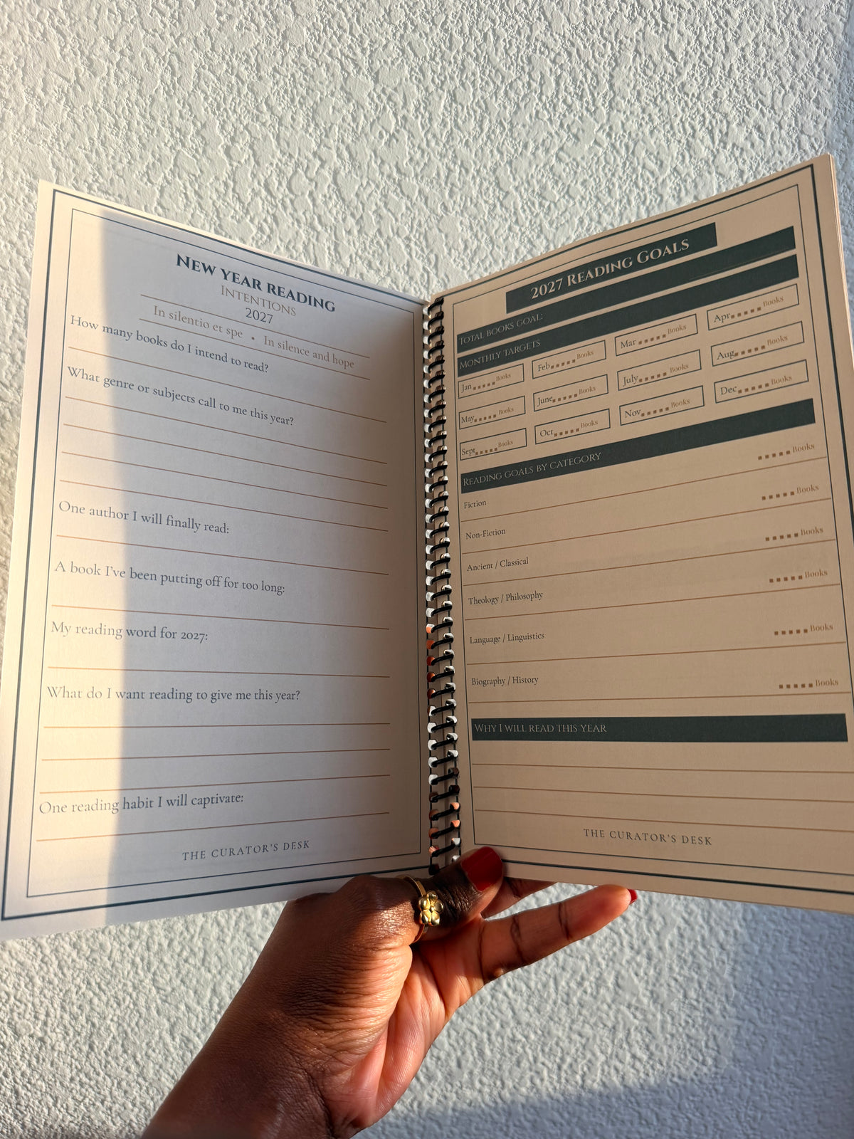Scholar’s Annual Reading Planner — 23-Page Physical Reading Planner (Coil Bound)