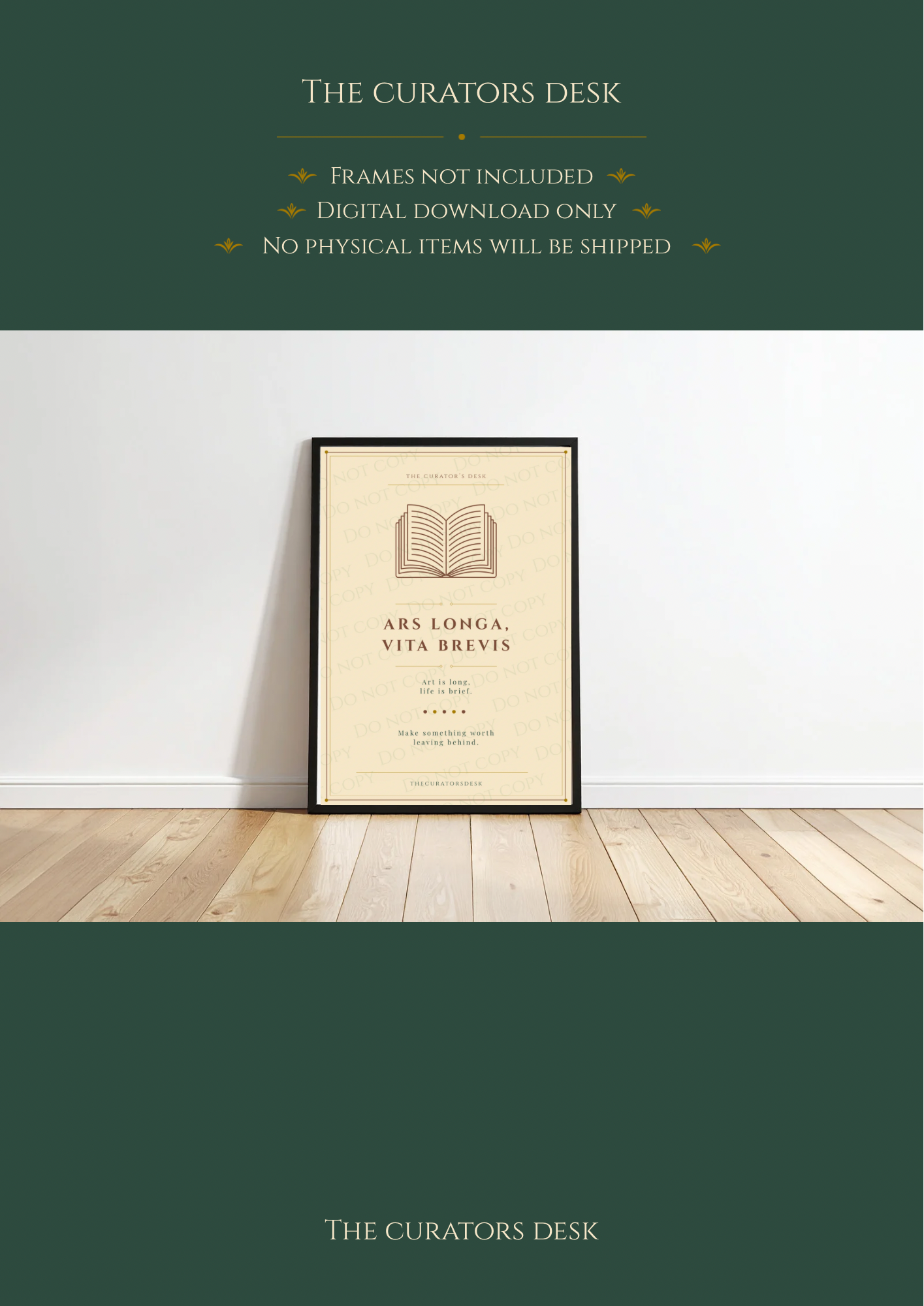 Ars Longa Vita Brevis — Latin Quote Print