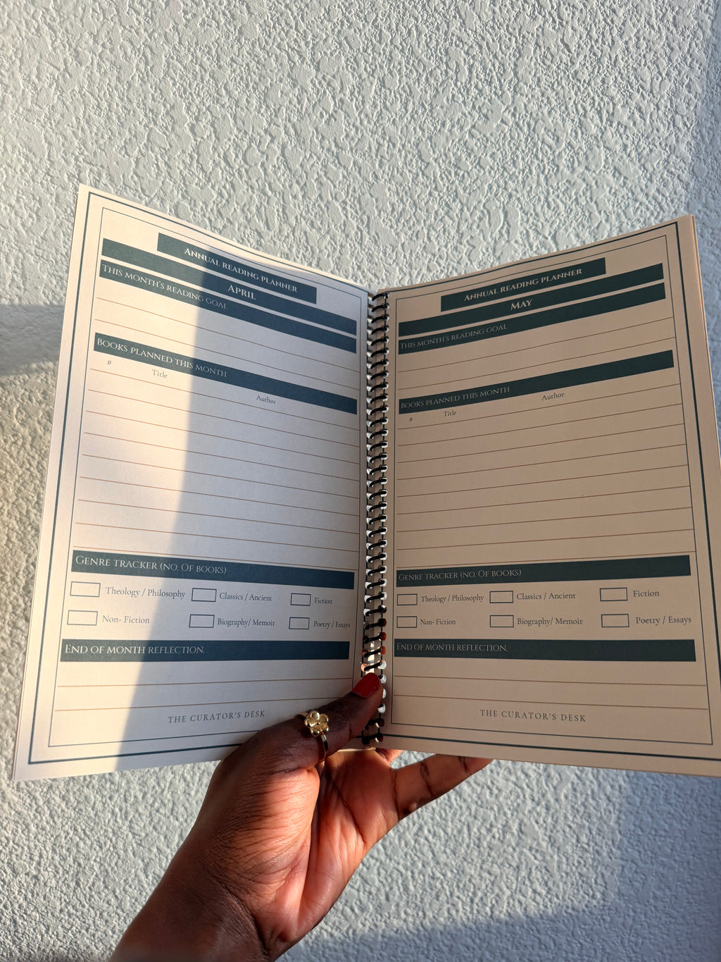 Scholar’s Annual Reading Planner — 23-Page Physical Reading Planner (Coil Bound)