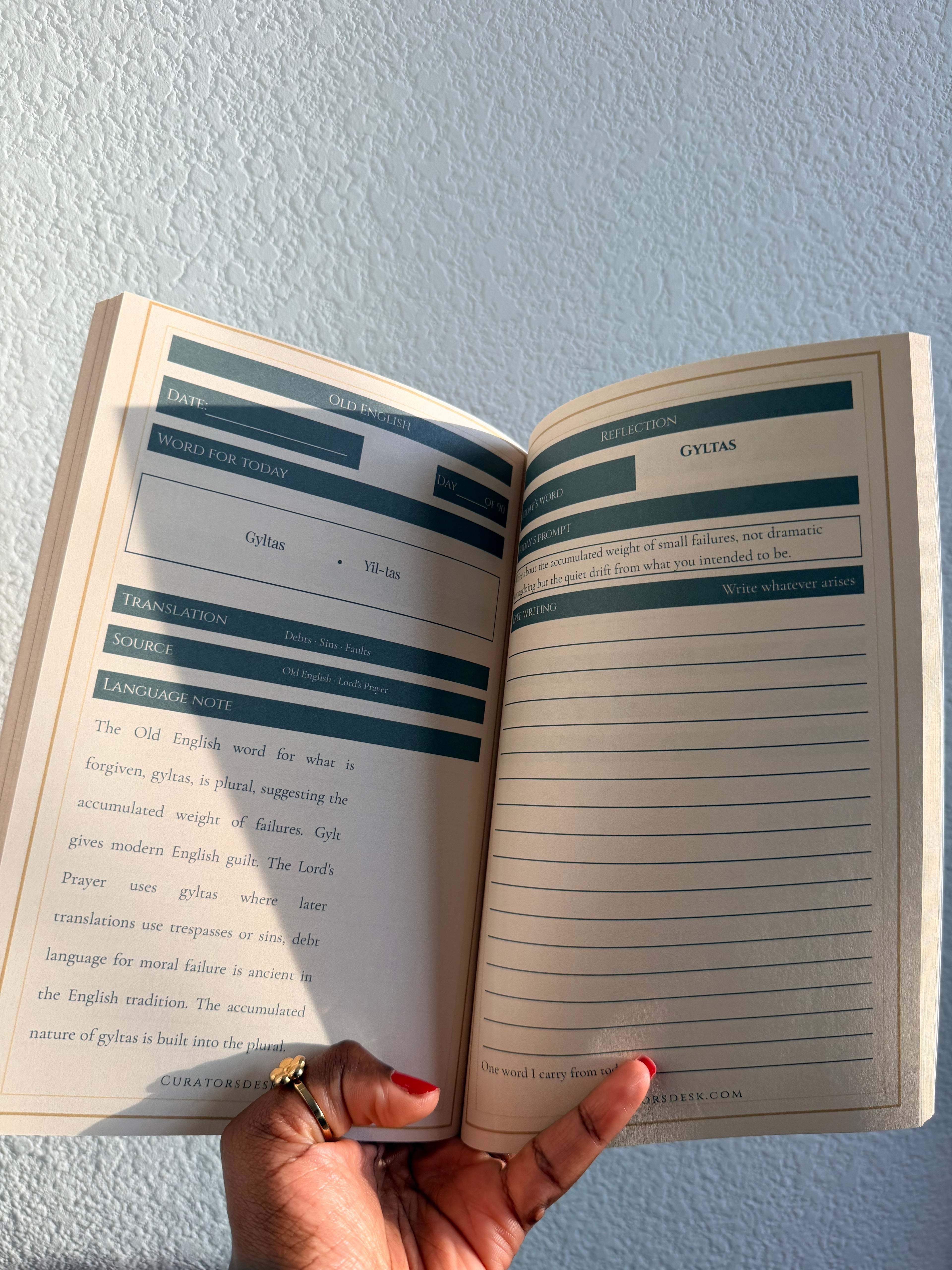 Ancient Scholar’s Old English Reflection Journal — 90-Day Anglo-Saxon Language Study