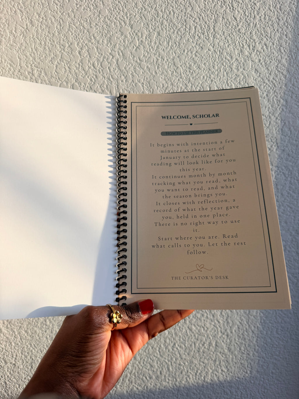 Scholar’s Annual Reading Planner — 23-Page Physical Reading Planner (Coil Bound)