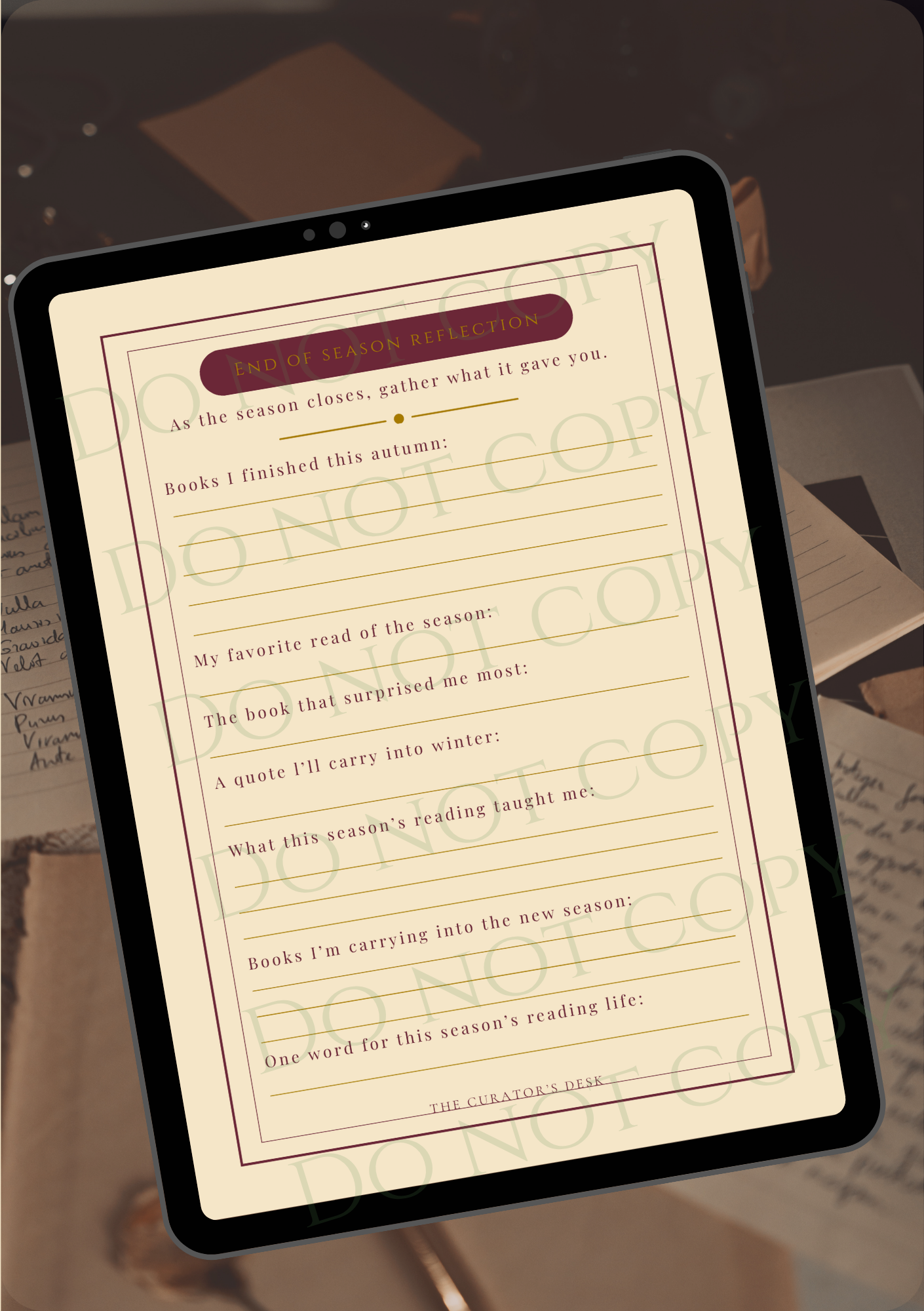 Autumn Scholar’s Reading Journal