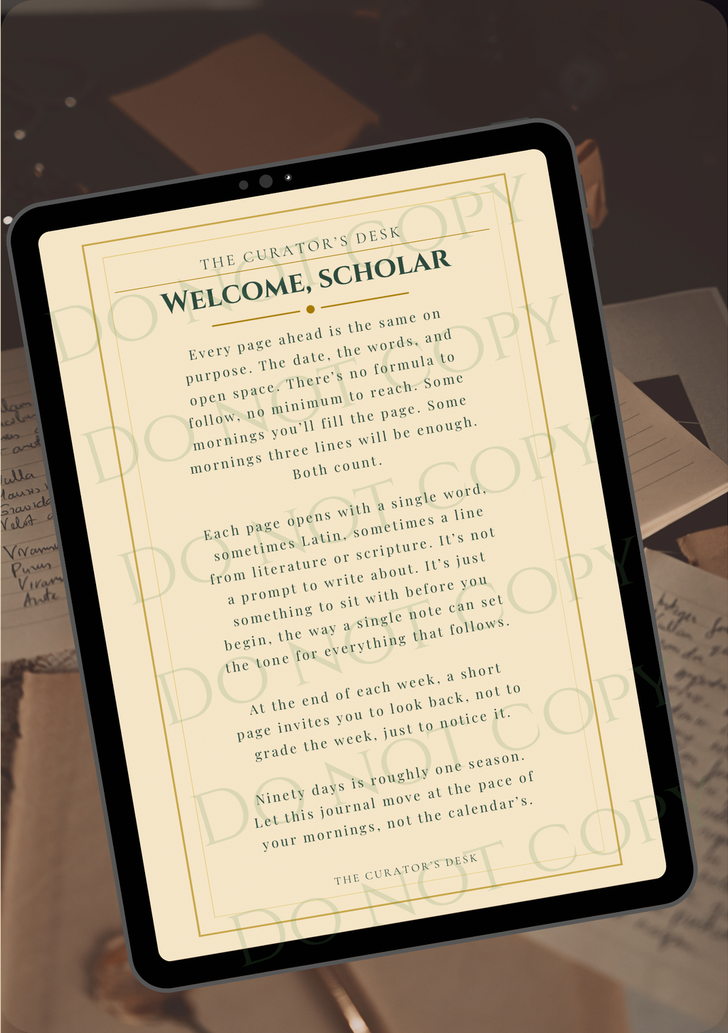 Scholar’s Morning Reflection Journal