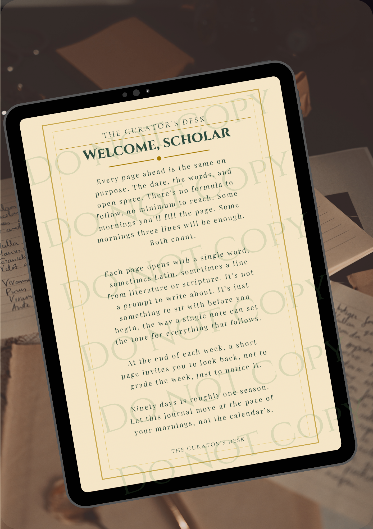 Scholar’s Morning Reflection Journal