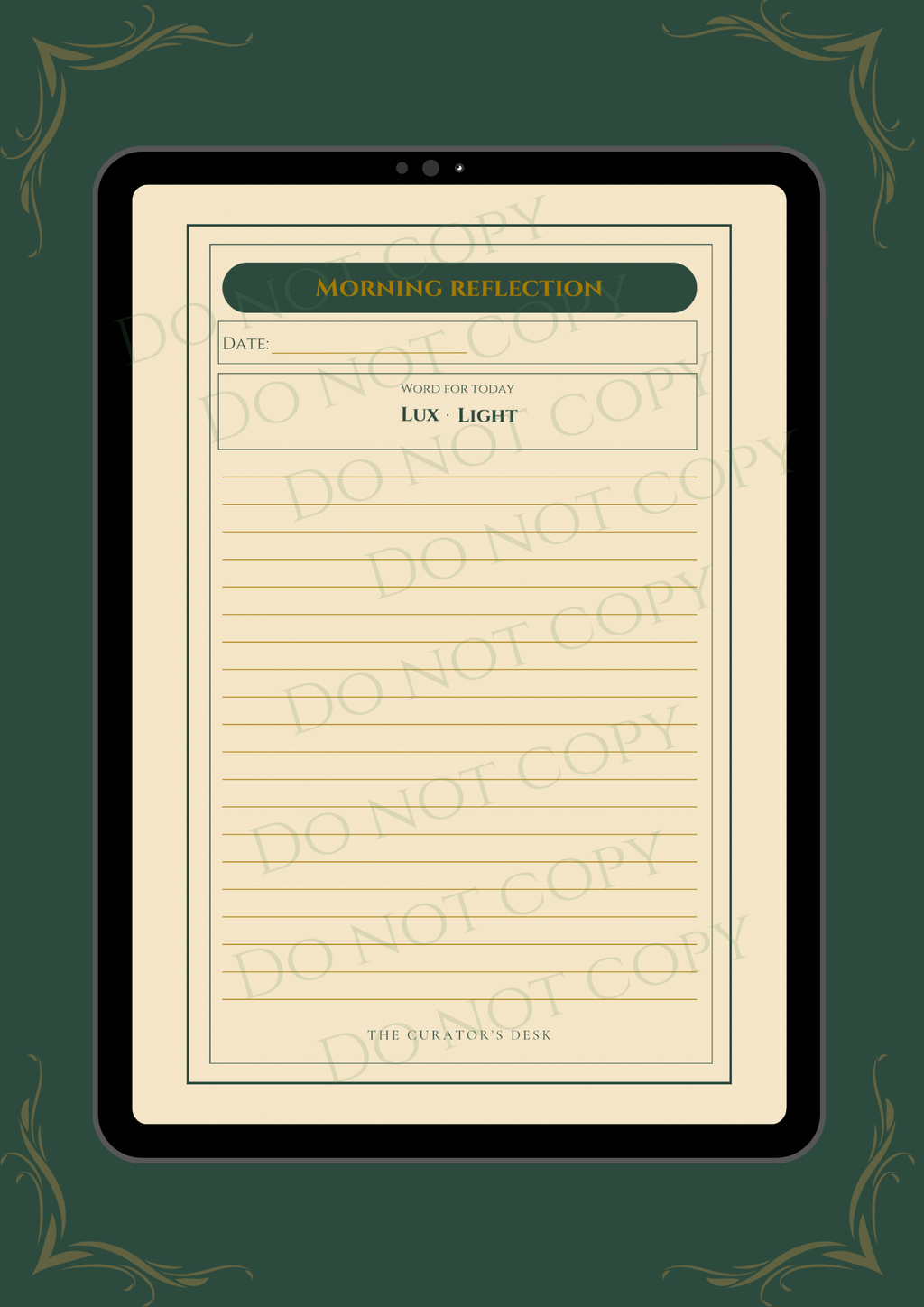 Scholar’s Morning Reflection Journal