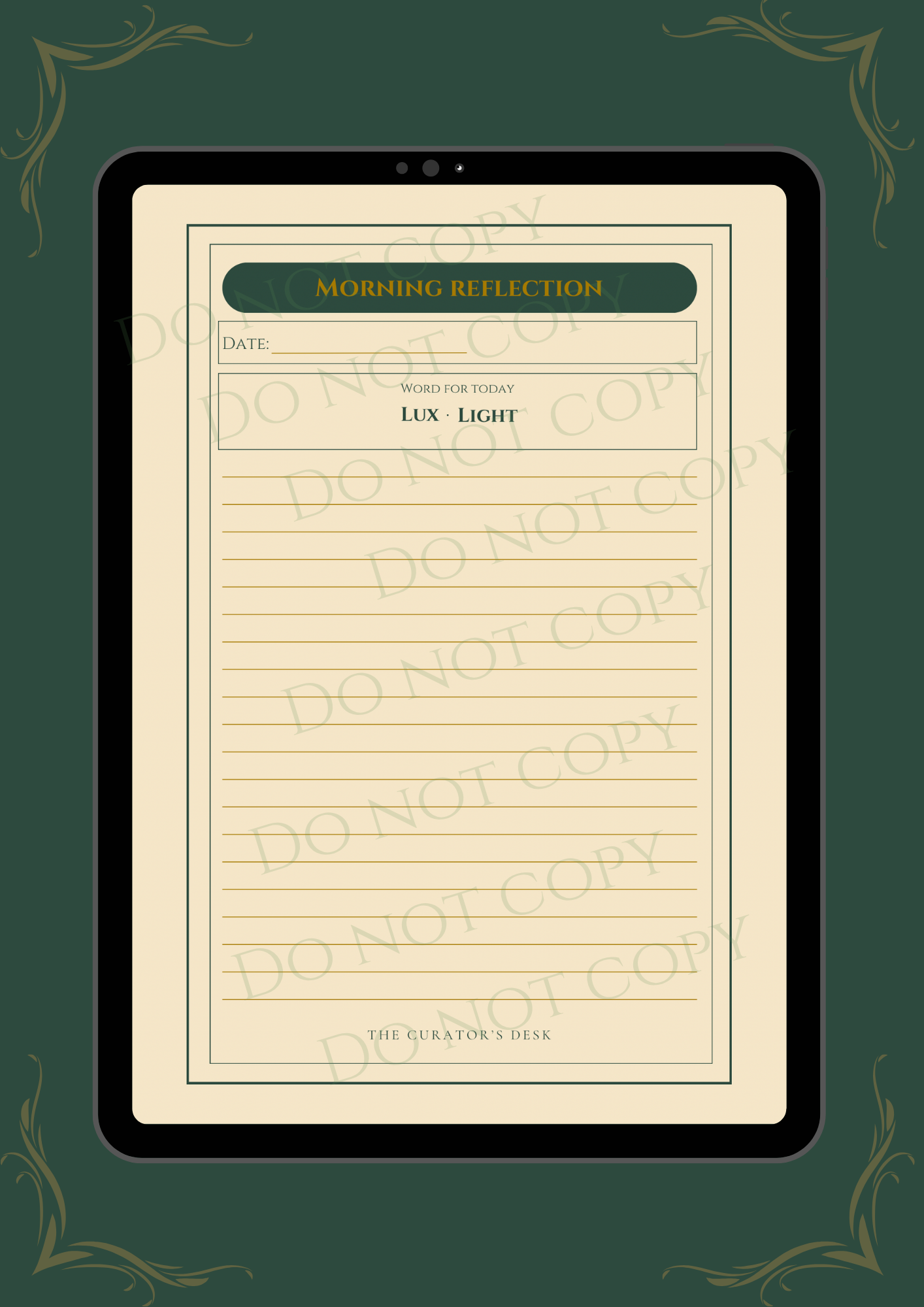 Scholar’s Morning Reflection Journal