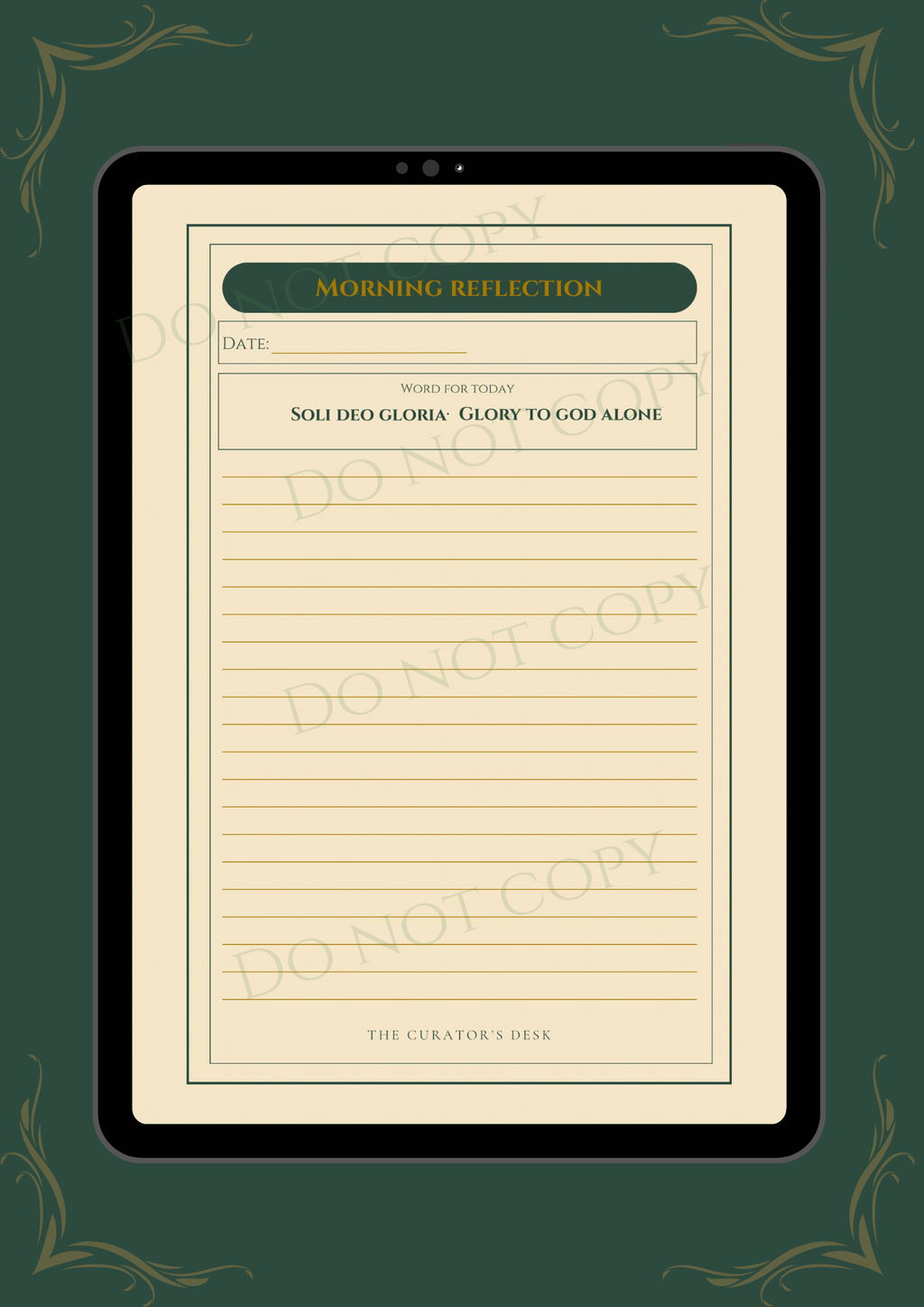 Scholar’s Morning Reflection Journal