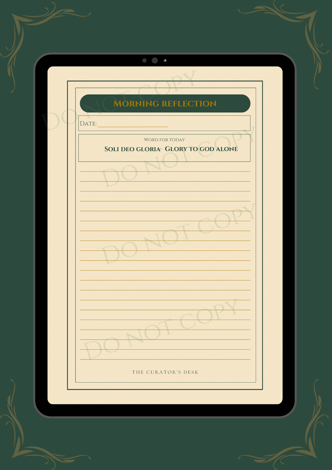 Scholar’s Morning Reflection Journal