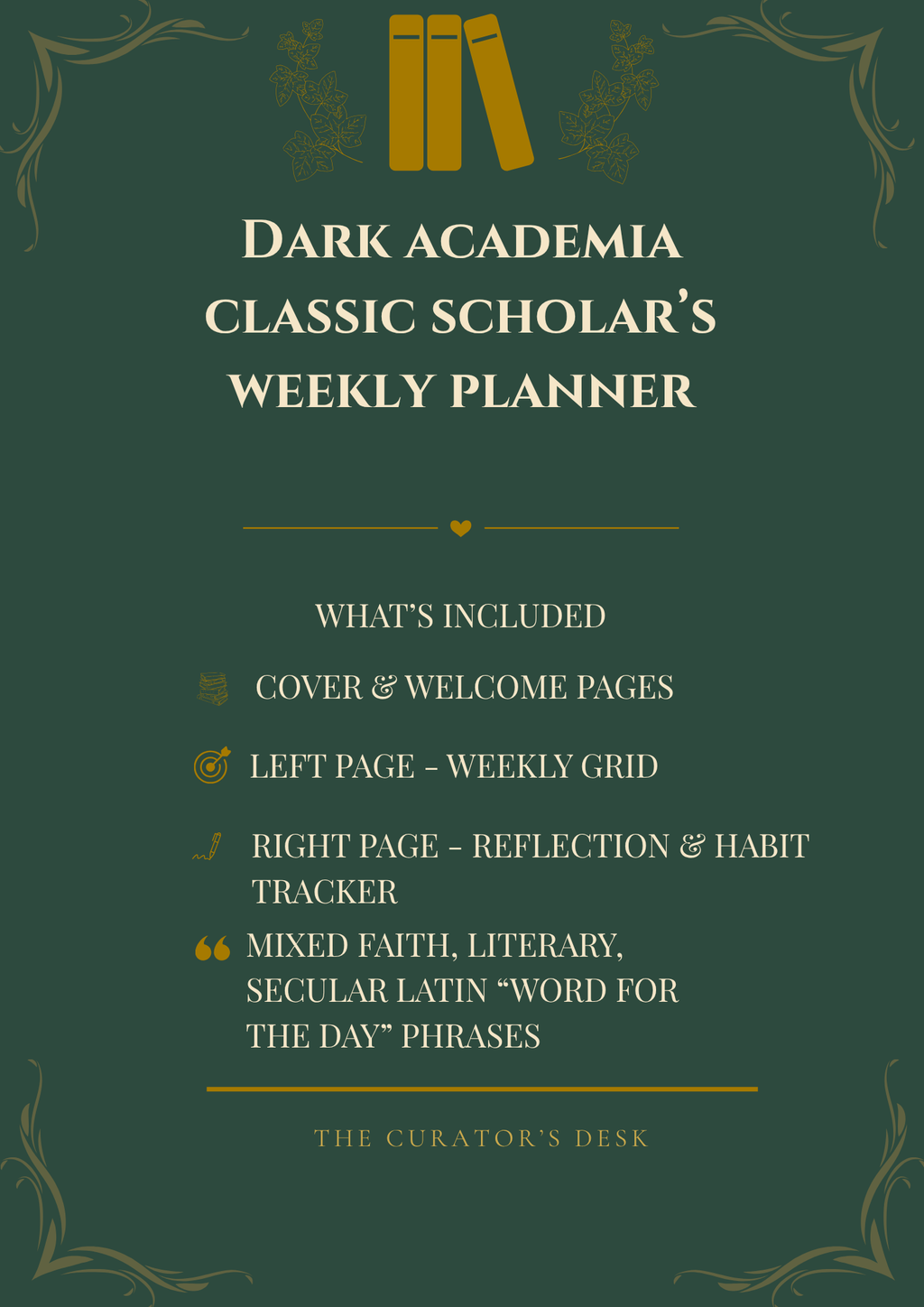 Scholar’s Weekly Planner