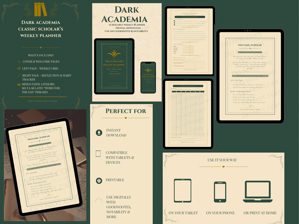Scholar’s Weekly Planner