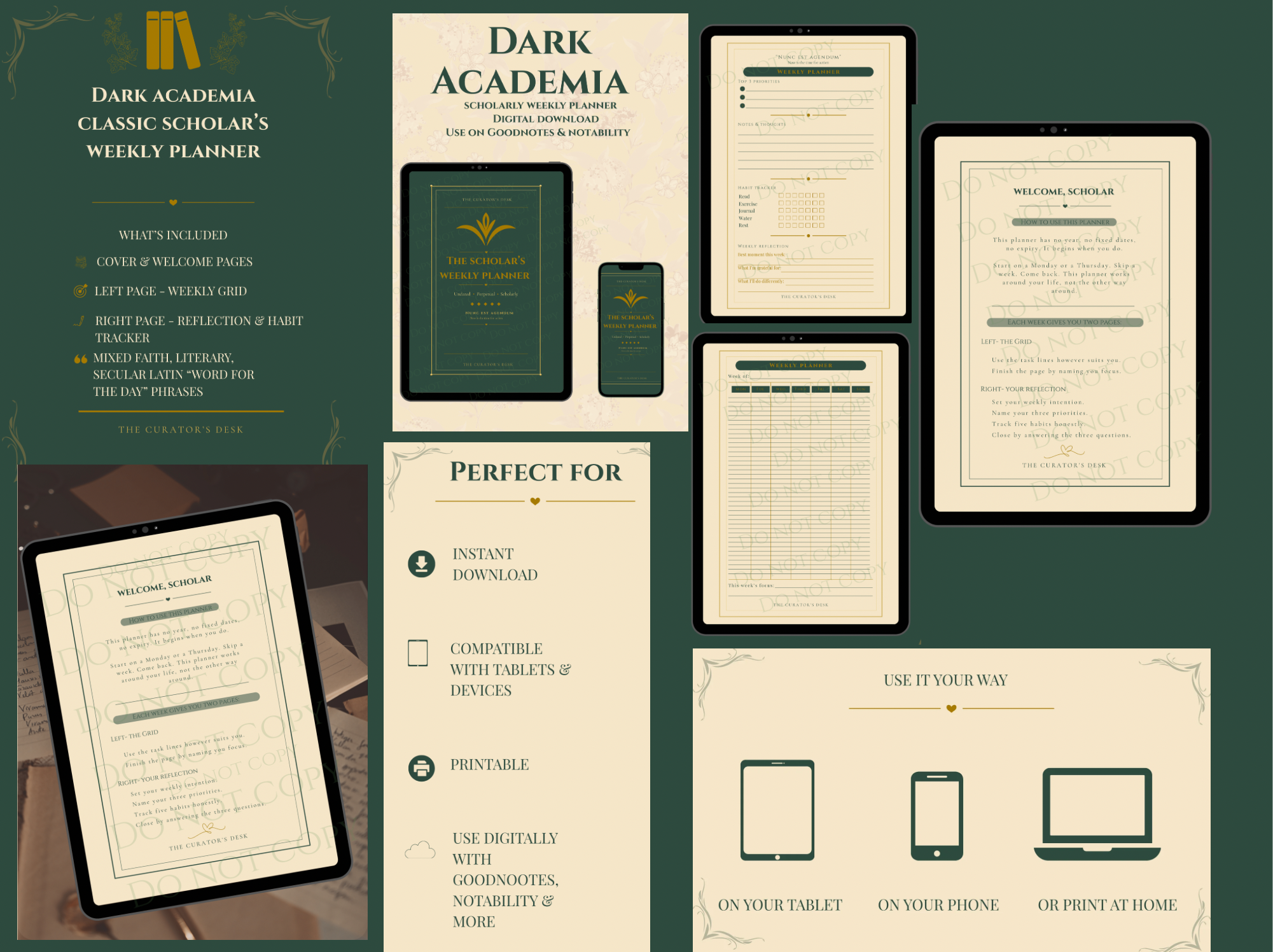 Scholar’s Weekly Planner