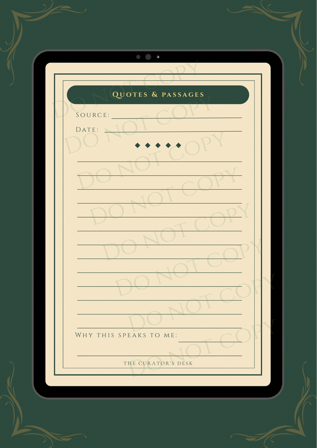 Scholar’s Commonplace Book