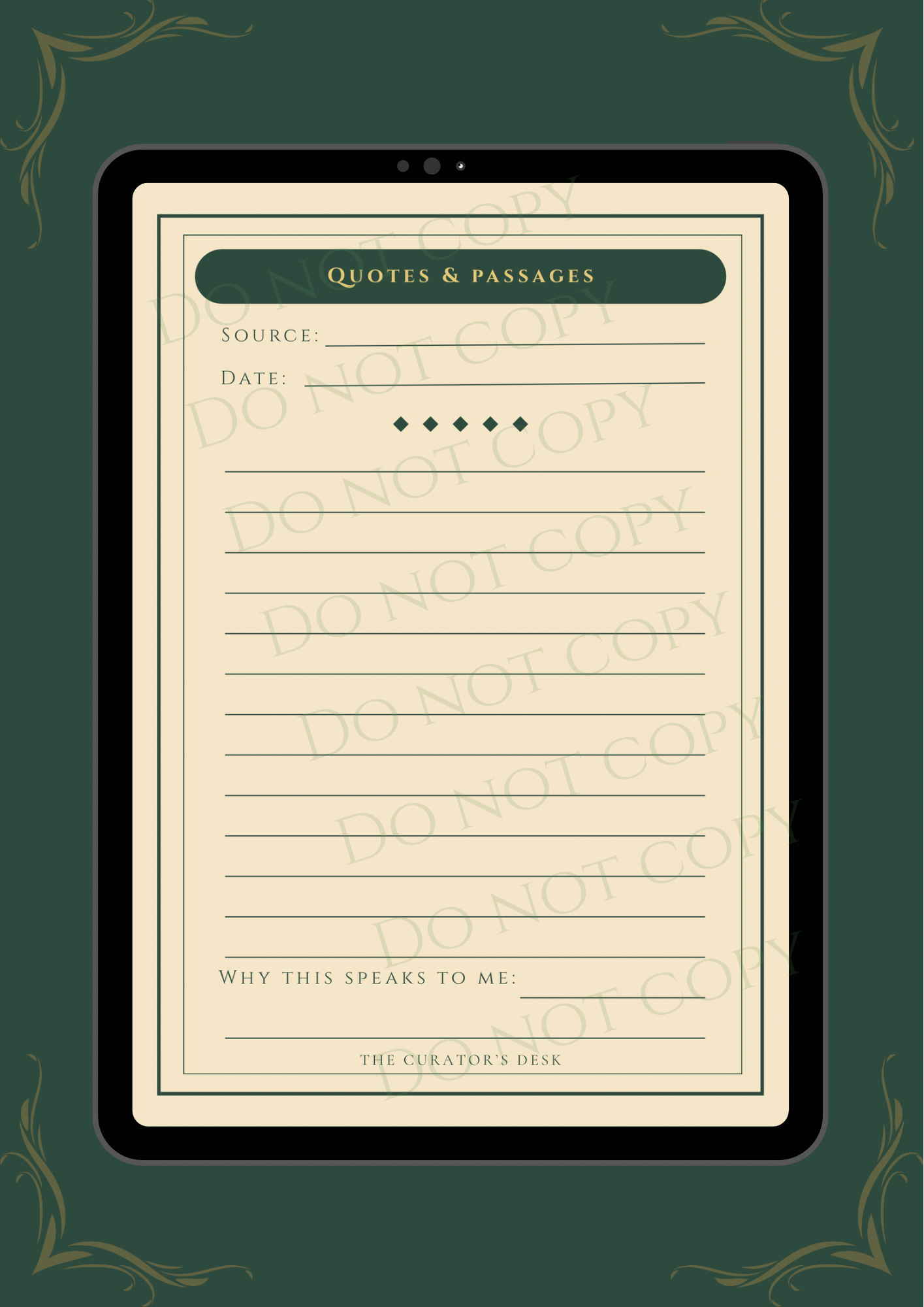 Scholar’s Commonplace Book