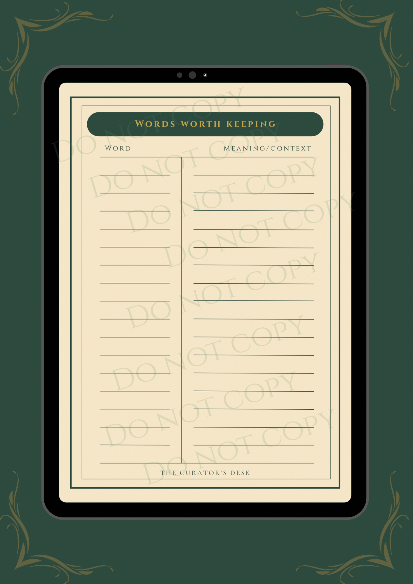 Scholar’s Commonplace Book