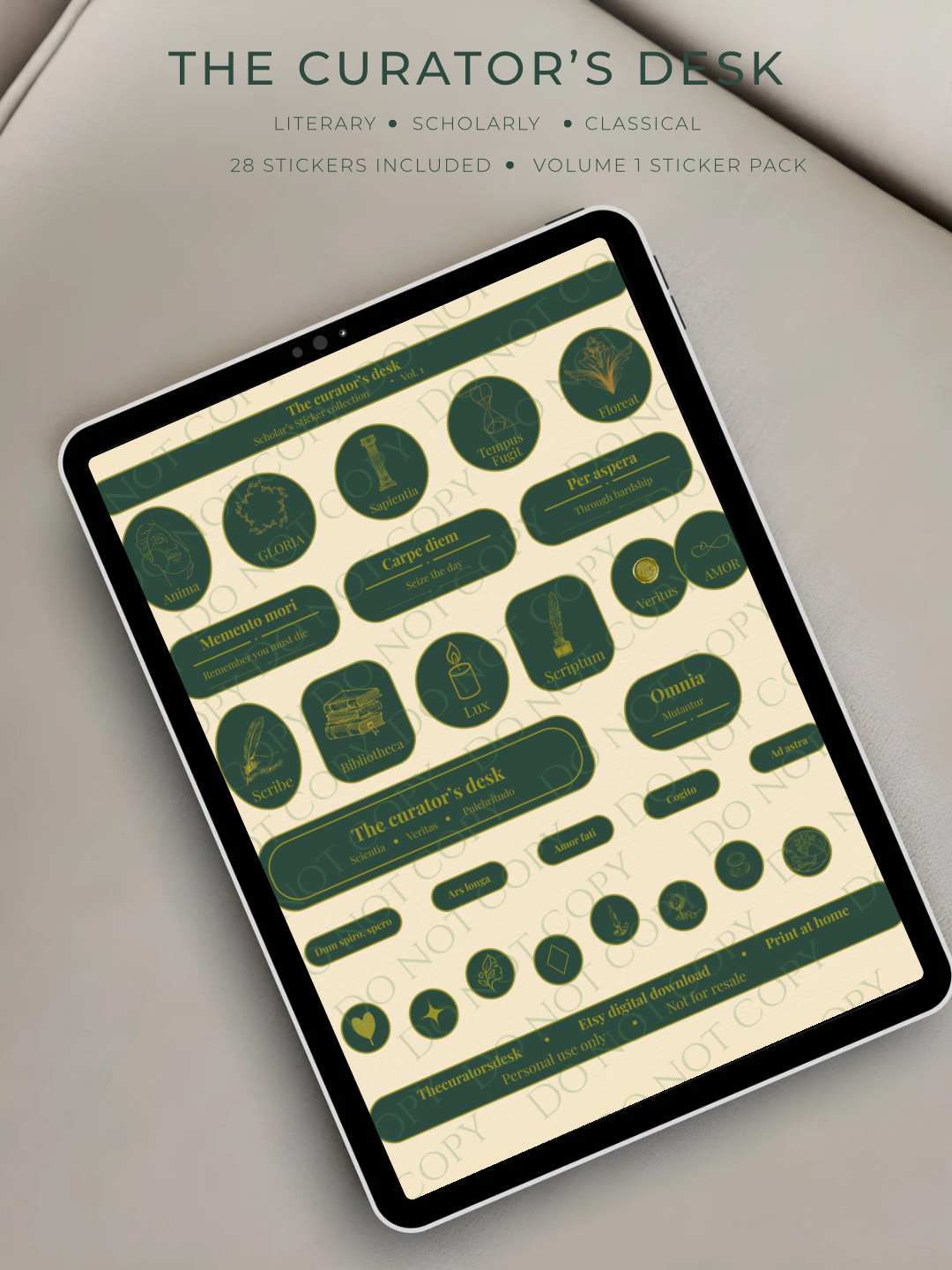 Scholar’s Sticker Sheet Vol. I