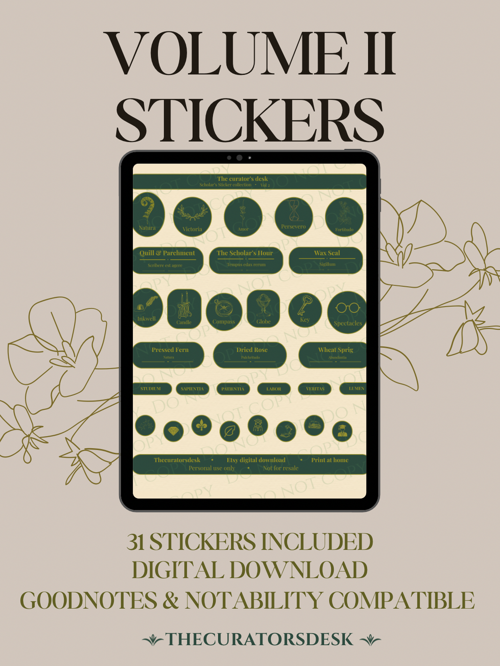 Scholar’s Sticker Sheet Vol. II