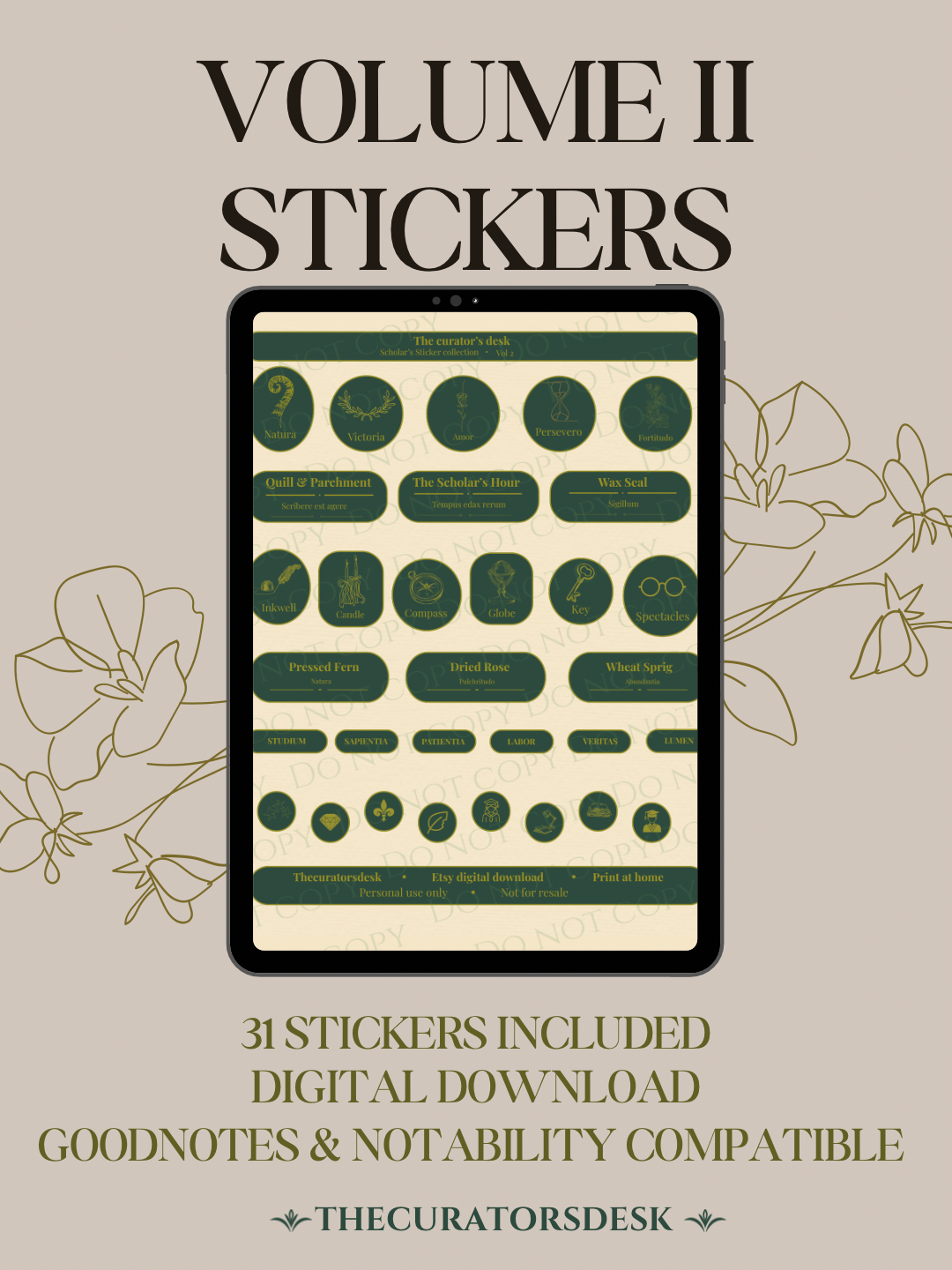 Scholar’s Sticker Sheet Vol. II