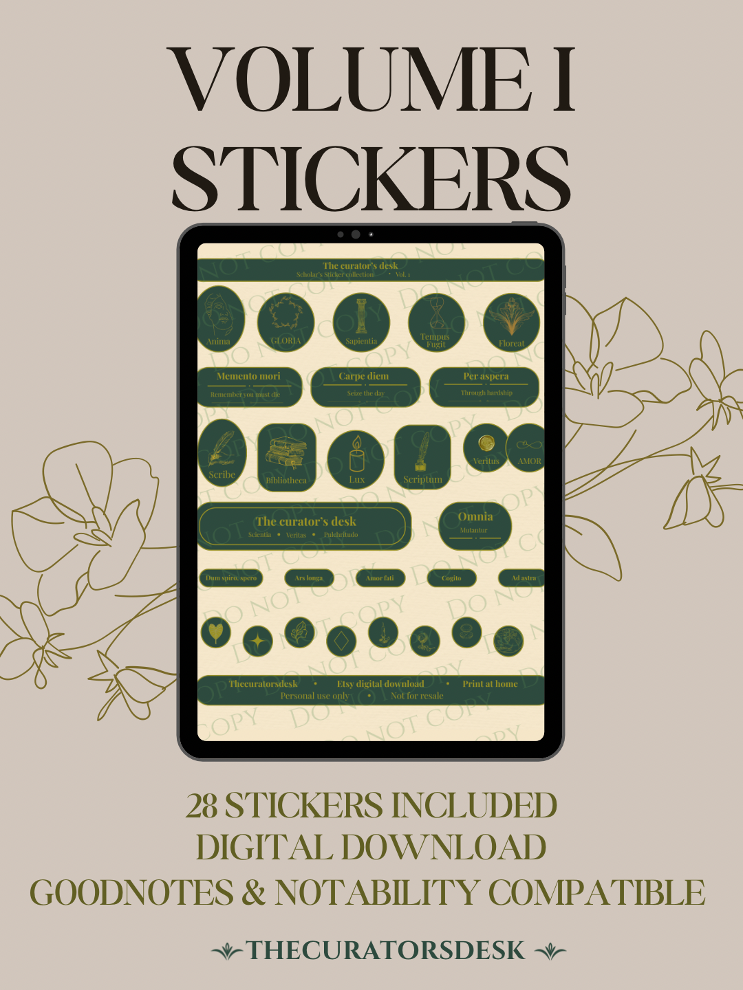 Scholar’s Sticker Sheet Vol. I