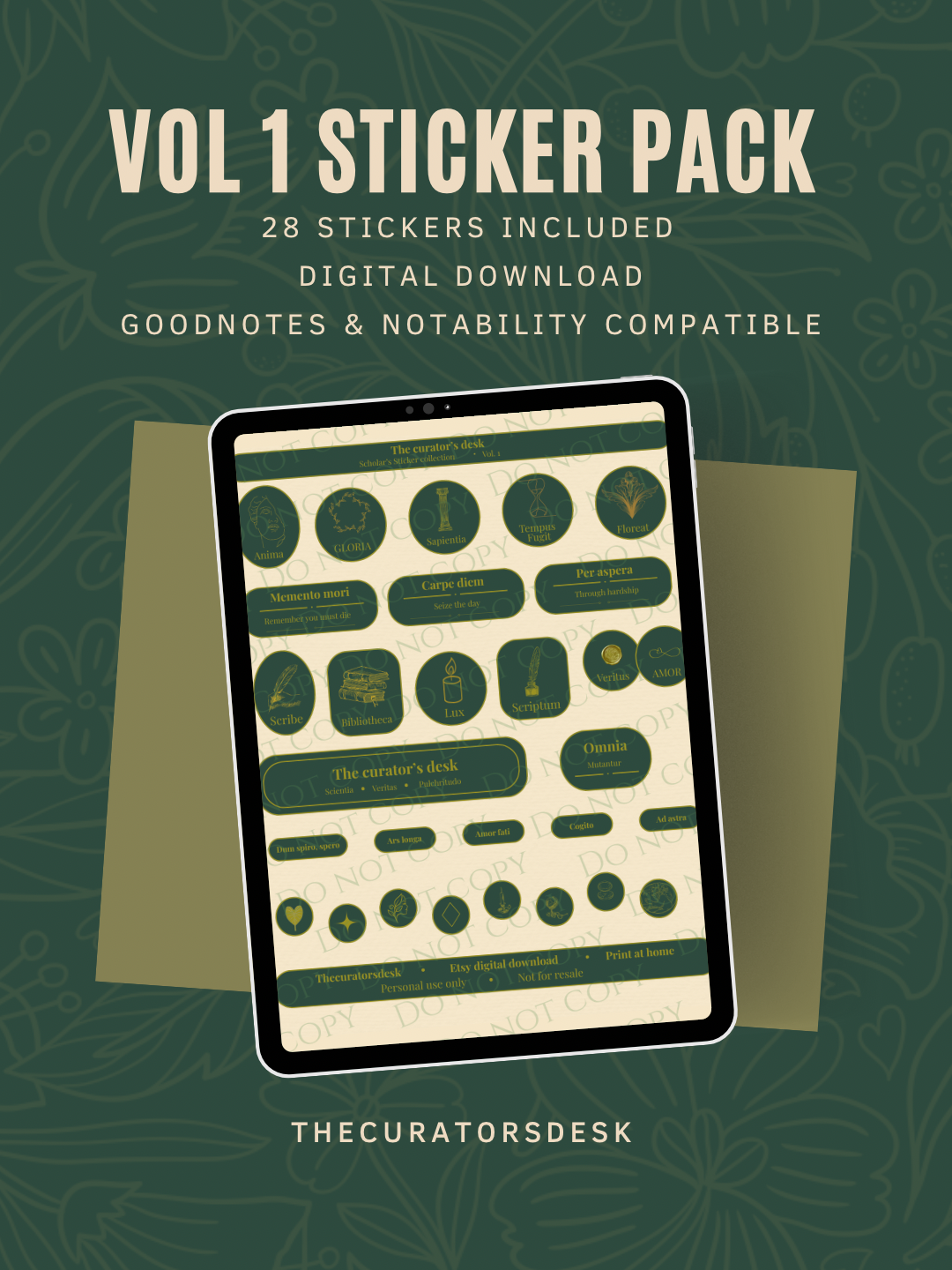 Scholar’s Sticker Sheet Vol. I
