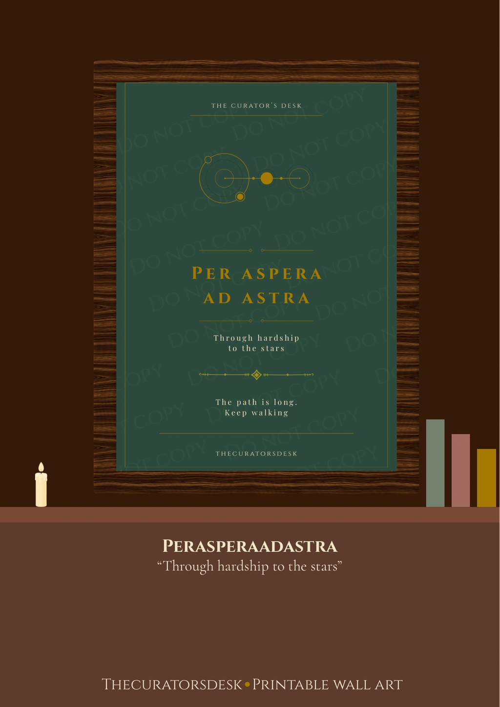 Per Aspera Ad Astra — Latin Quote Print