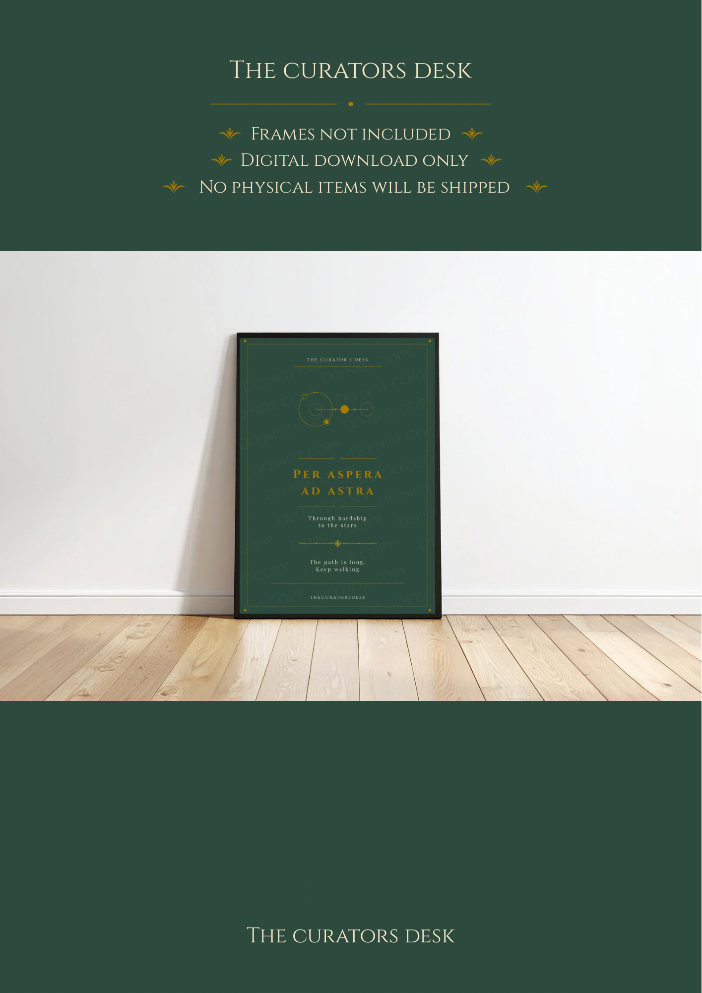 Per Aspera Ad Astra — Latin Quote Print